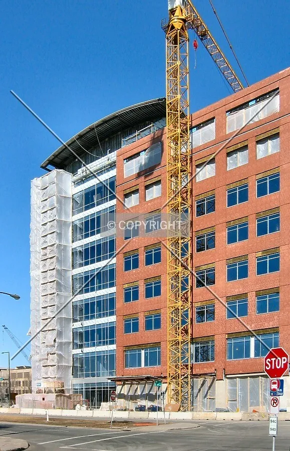 View to the north across East 10th/Cedar Streets