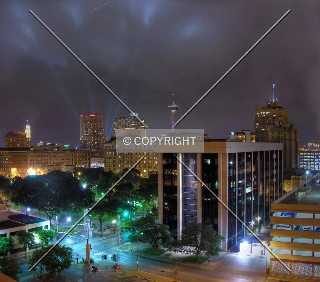 Looking across the city on Final Four night