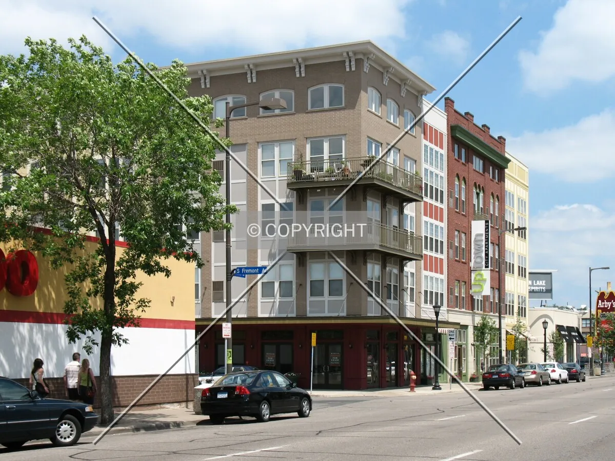 View to the east along West Lake Street