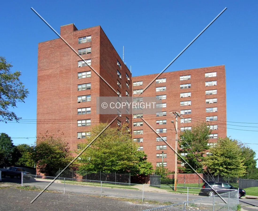 View from the southeast at Germania Avenue and Albany Street