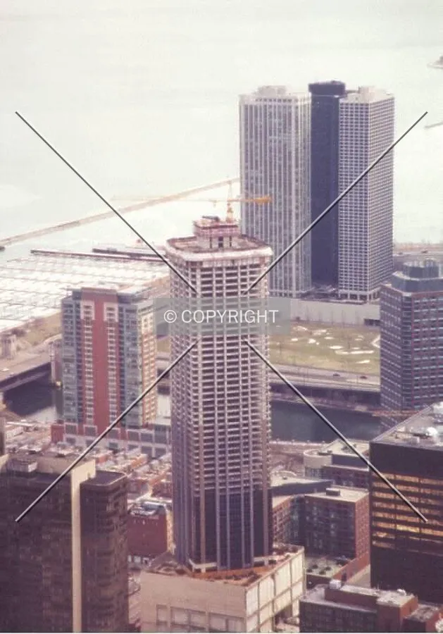 View from the Hancock's 96th floor during construction