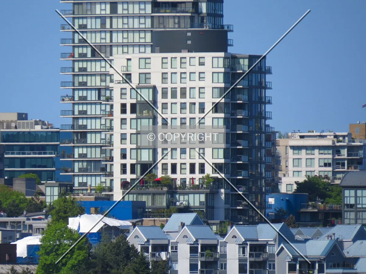 View to the southwest from the Cambie Bridge over False Creek
