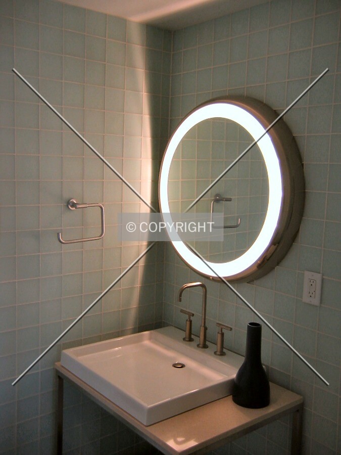 View of bathroom in model unit in Reflections Sales Office