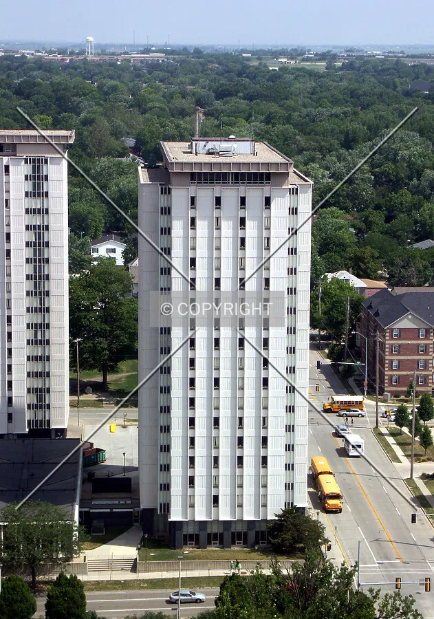 Looking north from Watterson Towers