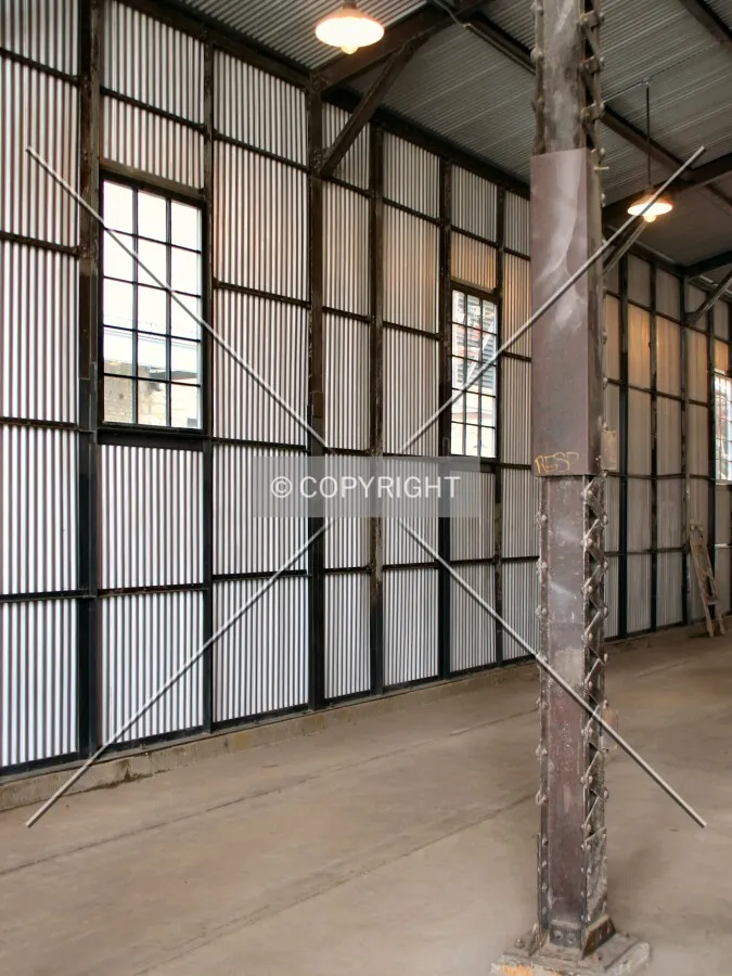 Inside of the former train shed, now the east entrance