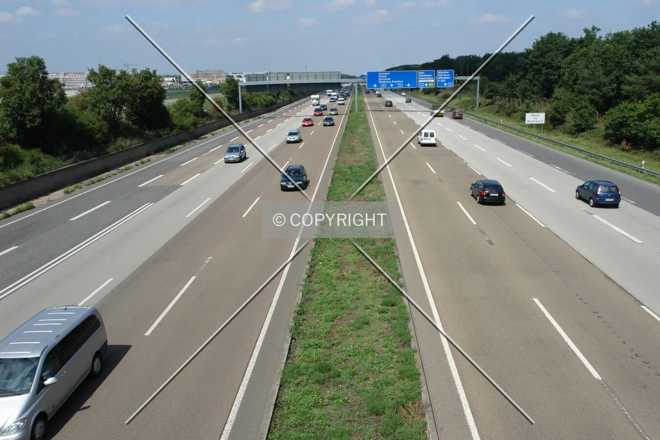 Autobahn A5 at Frankfurt Airport