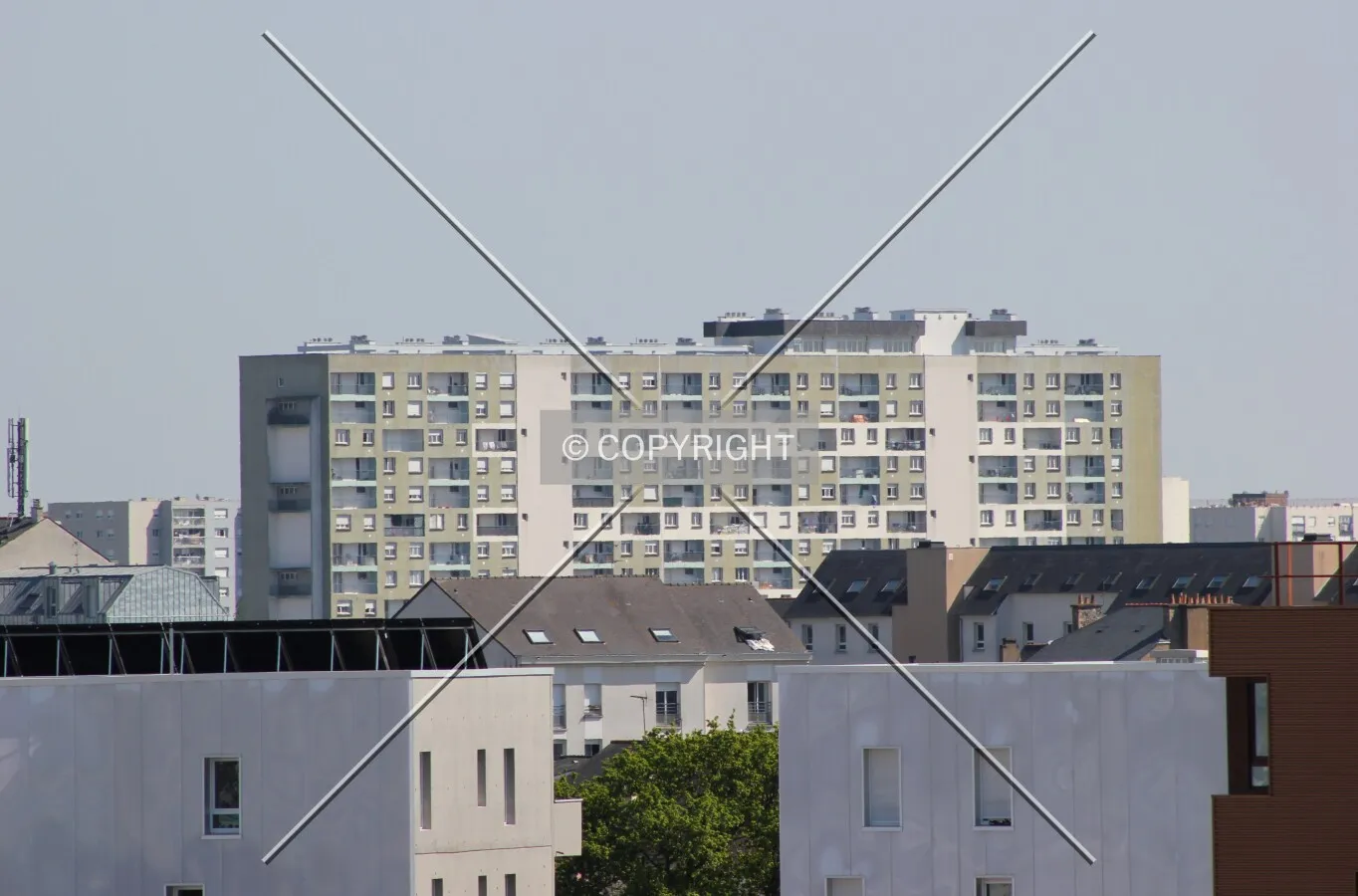 Northwest view from la Courrouze.