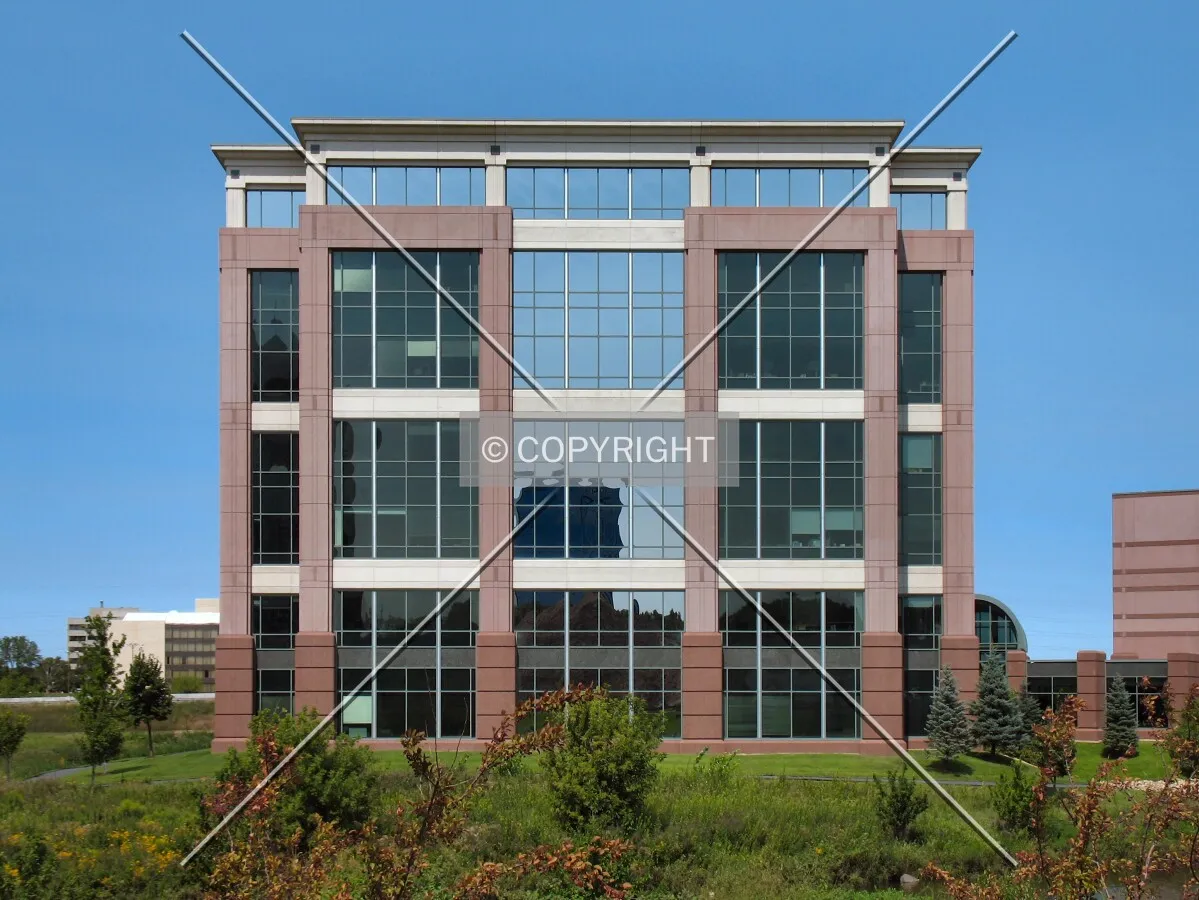 Full southeast elevation from Norman Center Drive