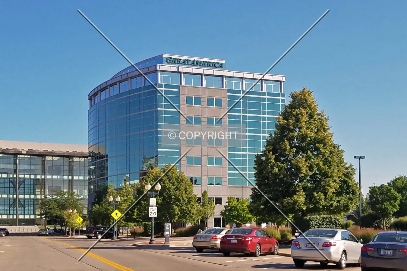 View from the northwest; August 12, 2017
