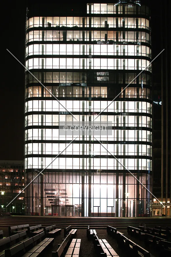 Night view of the north entrance
