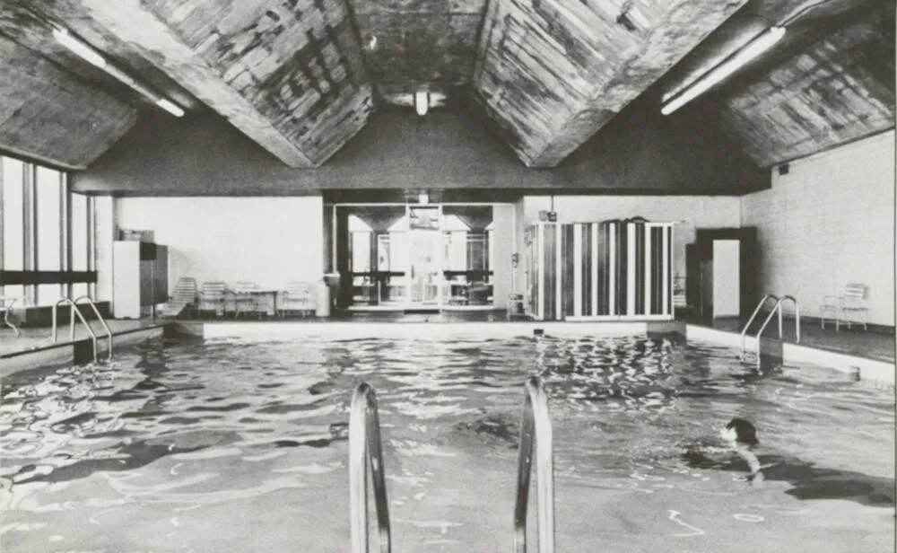 Vintage view of the swimming pool