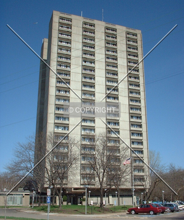 Southeast facade from Front Avenue