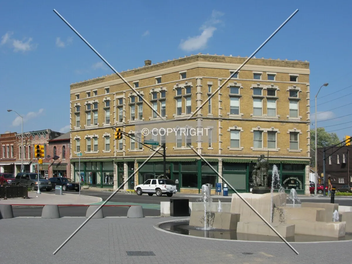 View to the north across Fountain Square