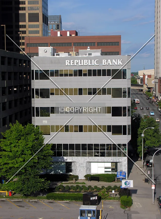 View from the west at 7th street parking garage