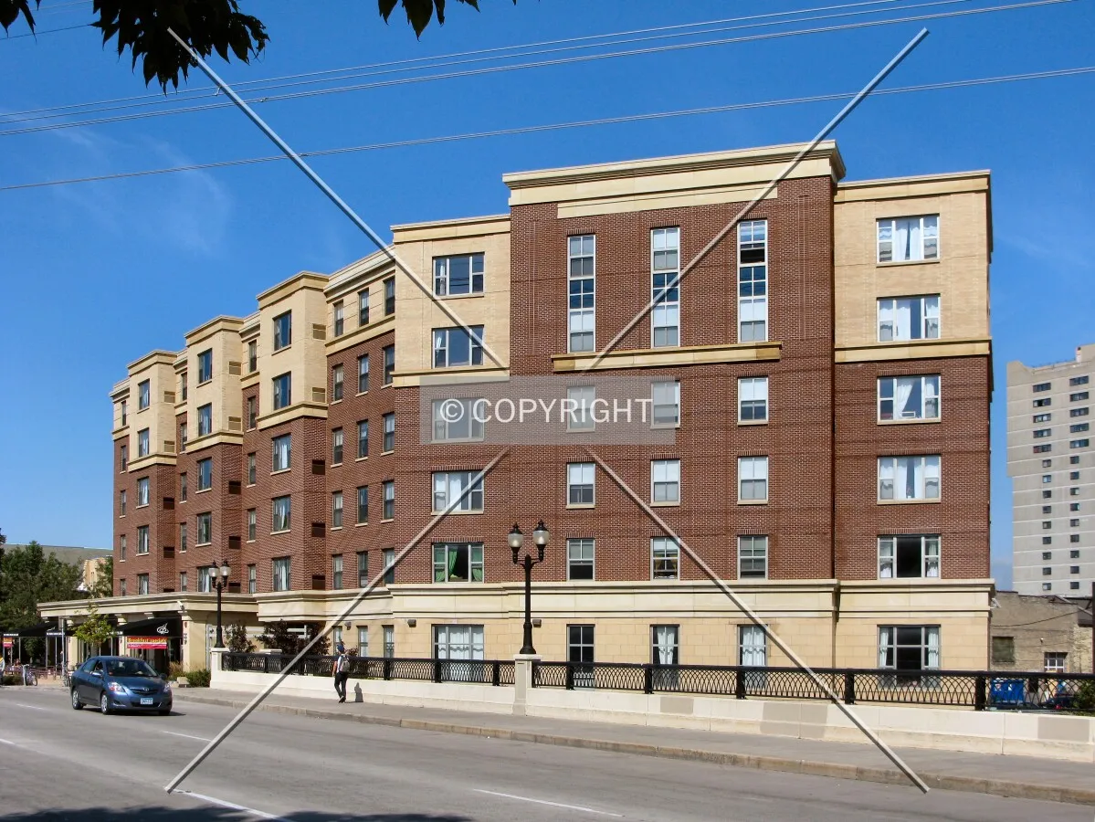 View to the northwest across University Avenue SE