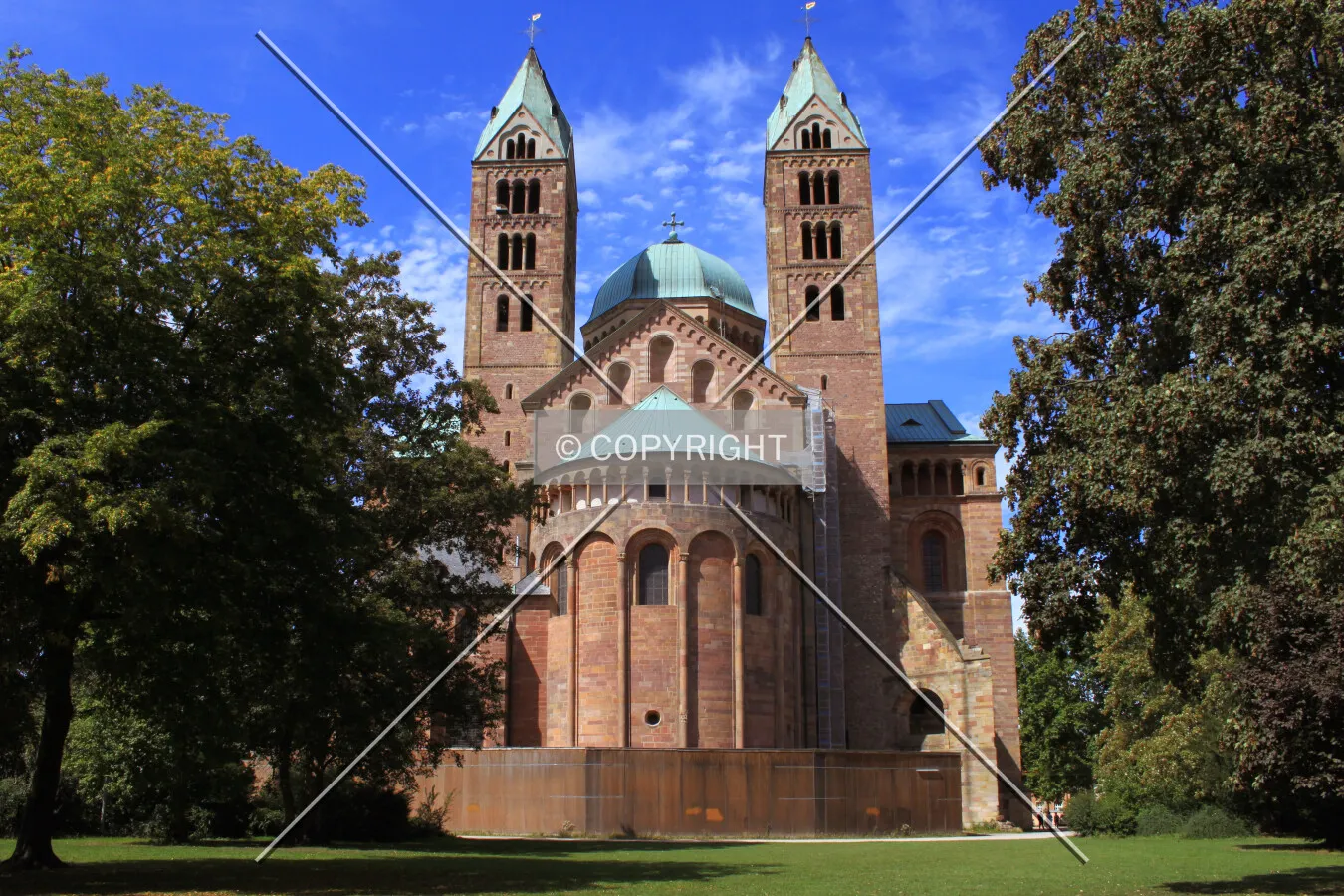 East facade viewed from the park
