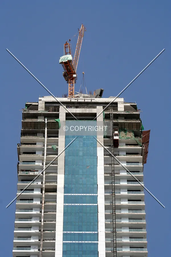 Looking up at the upper floors
