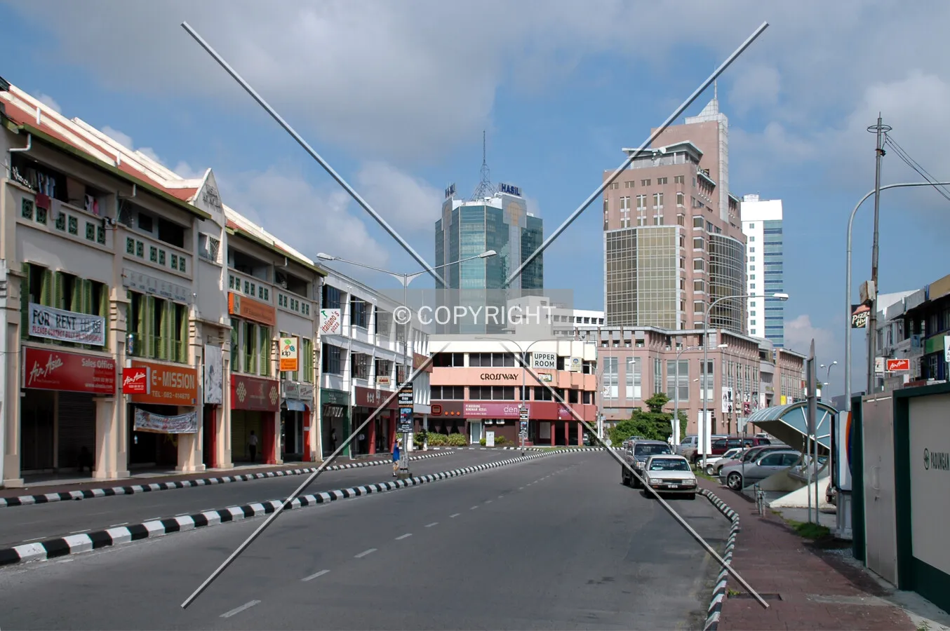 Looking west on Jalan Abell