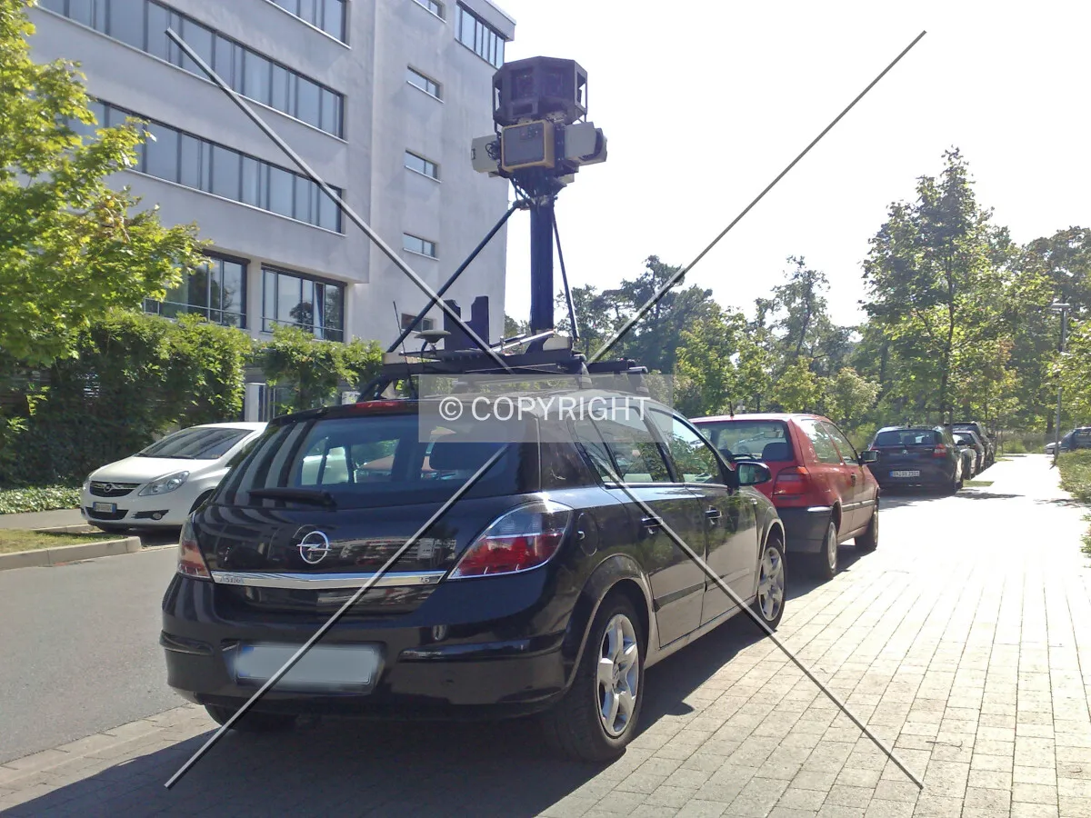 A Google Street View car