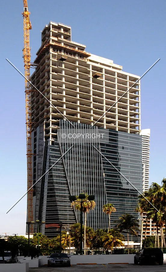 View from the southeast across Brickell Avenue
