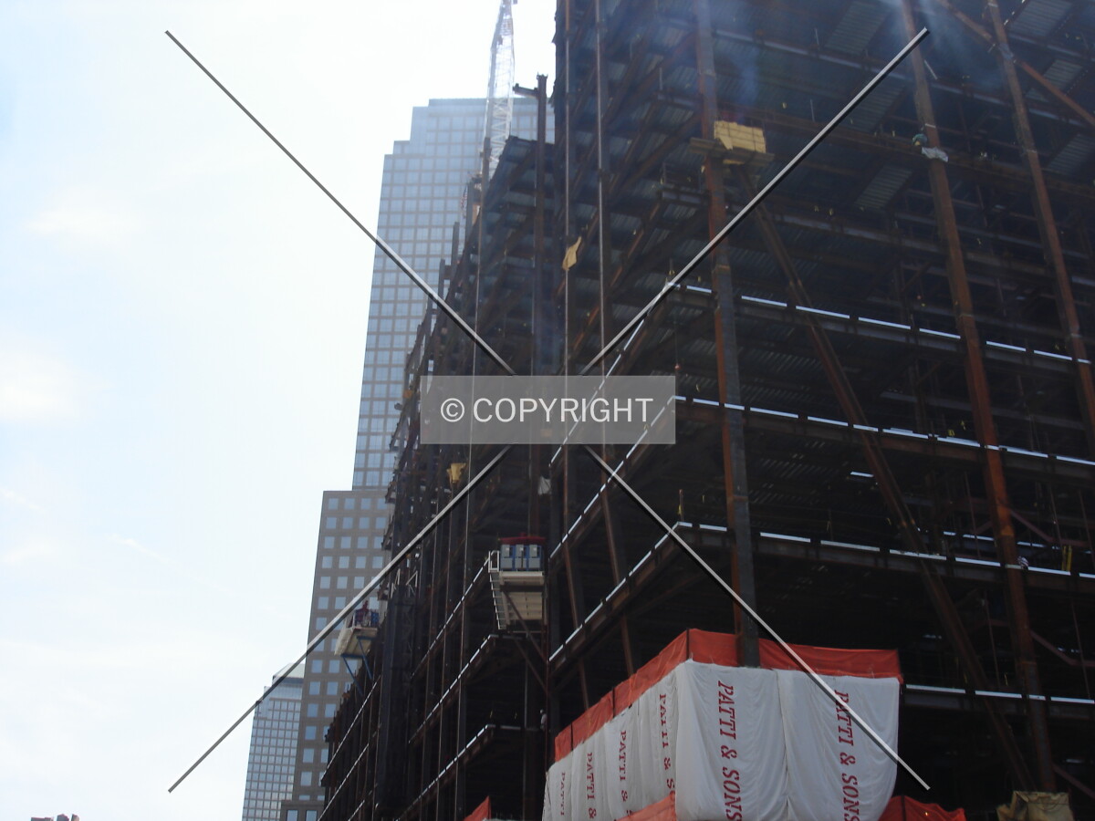 Close-up of the steel work