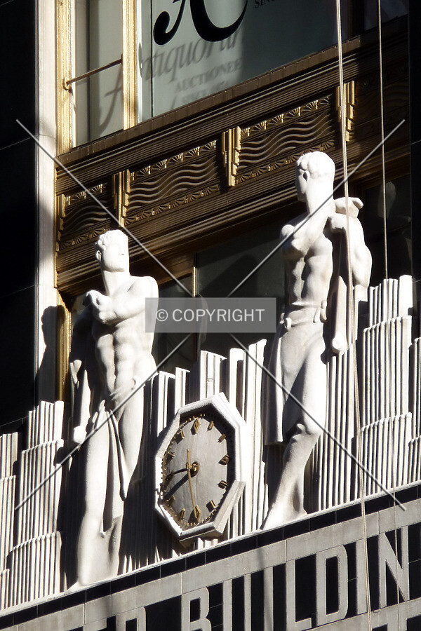 Sculpture over south entrance