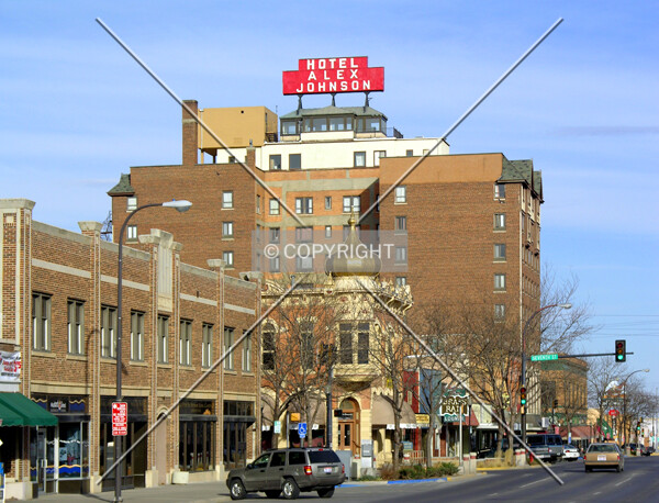Looking east from Sixth Street