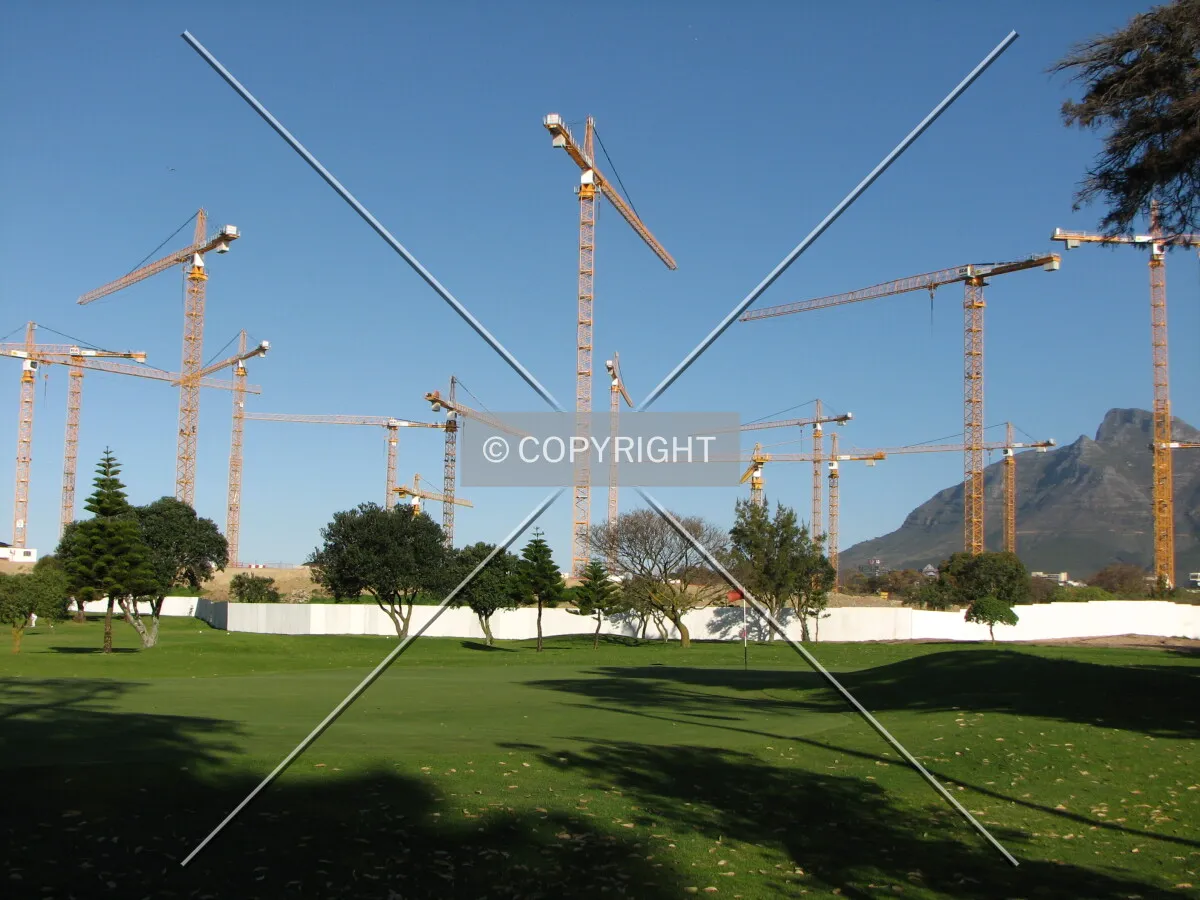 View of the construction site from Metropolitian Golf Course