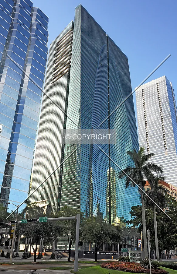 View from the northwest across Brickell Avenue