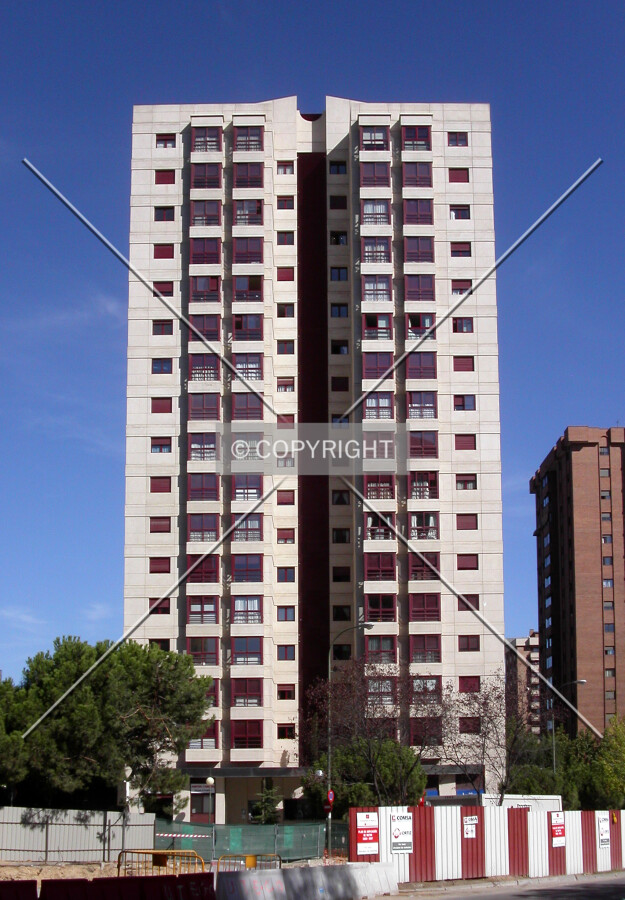 As seen from across Arturo Soria street