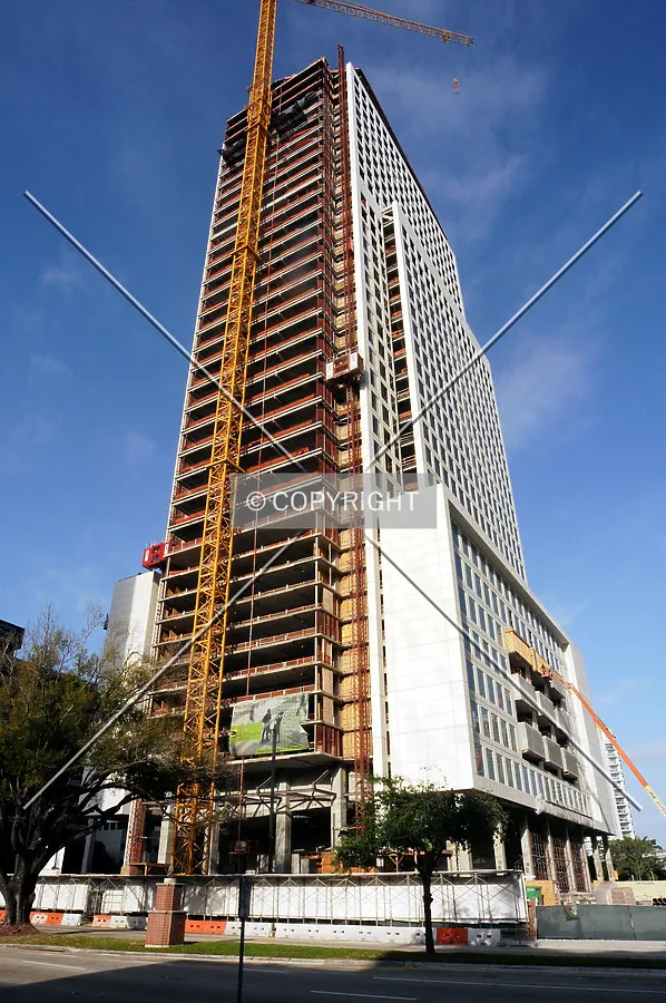 Looking up from the northeast