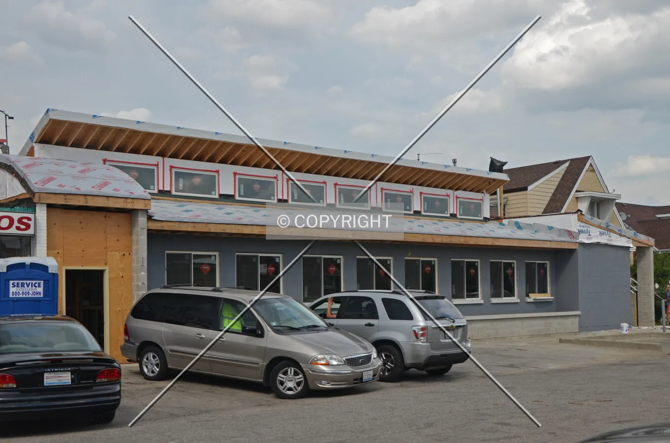 Under construction, viewed from Pulaski Road. September 11, 2013.