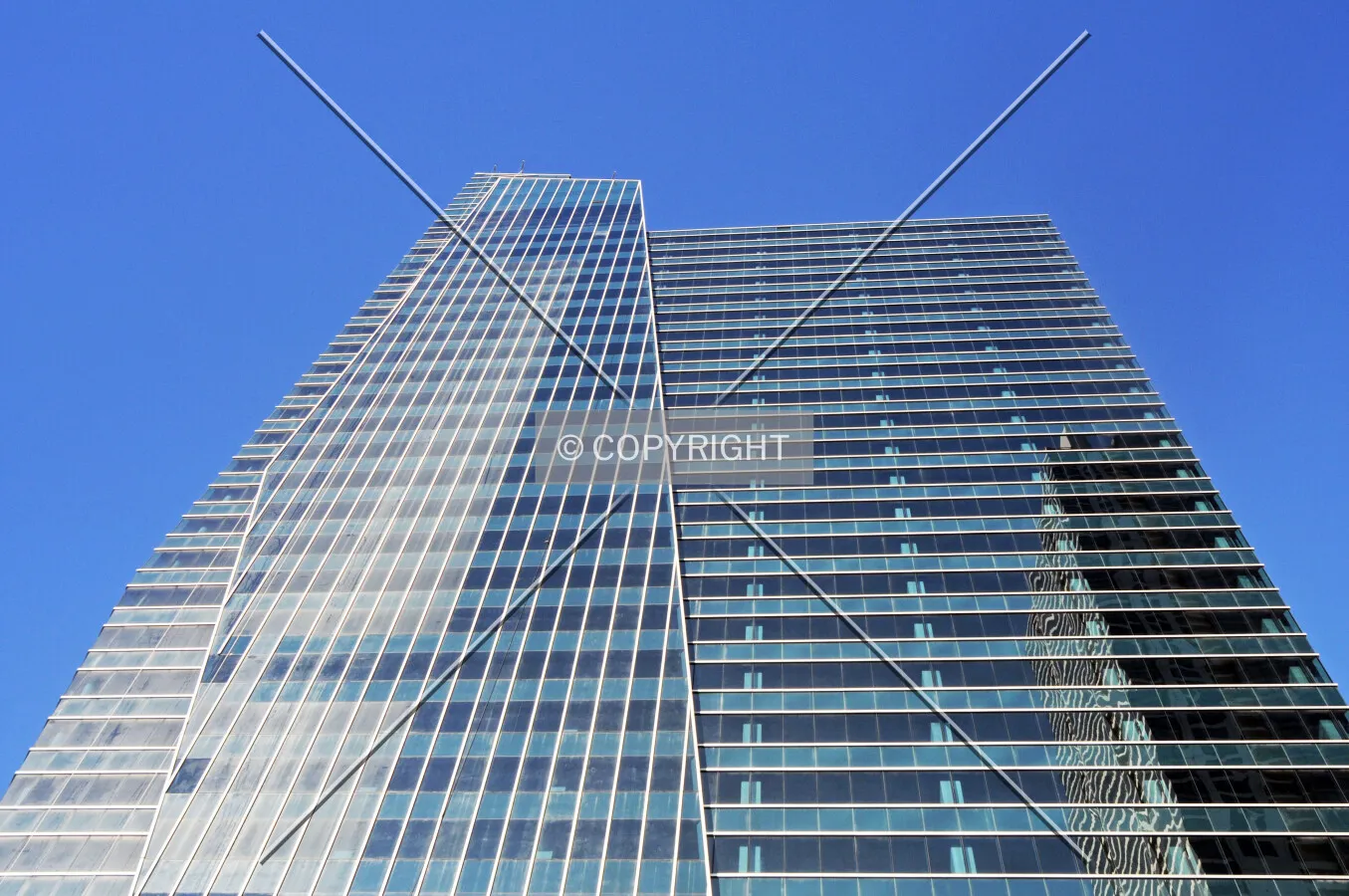 Looking up from the east along Brickell Avenue