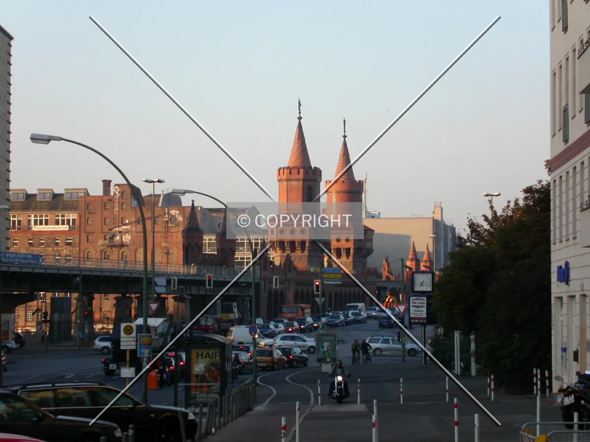 The Oberbaum Bridge seen from Friedrichshain