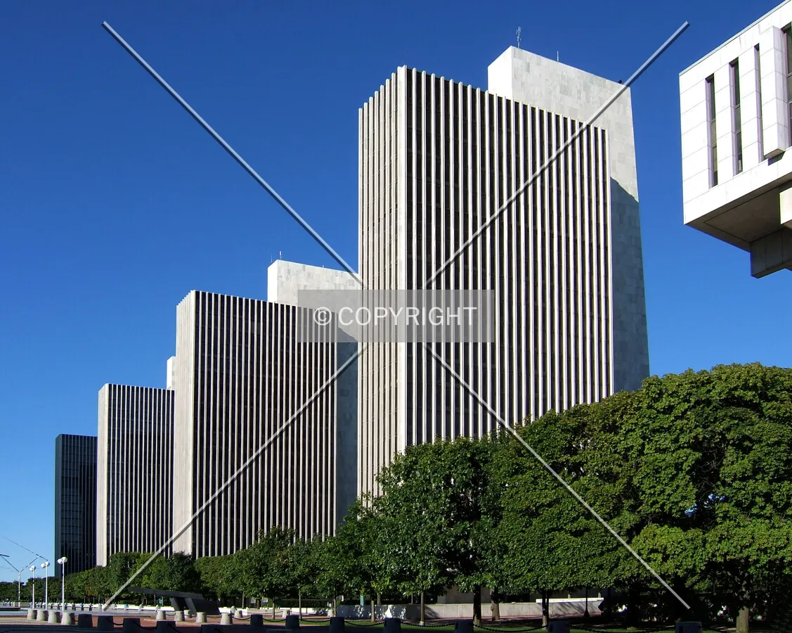 Agency buildings from the southeast