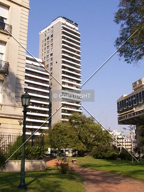 View from the east with the National Library on the right