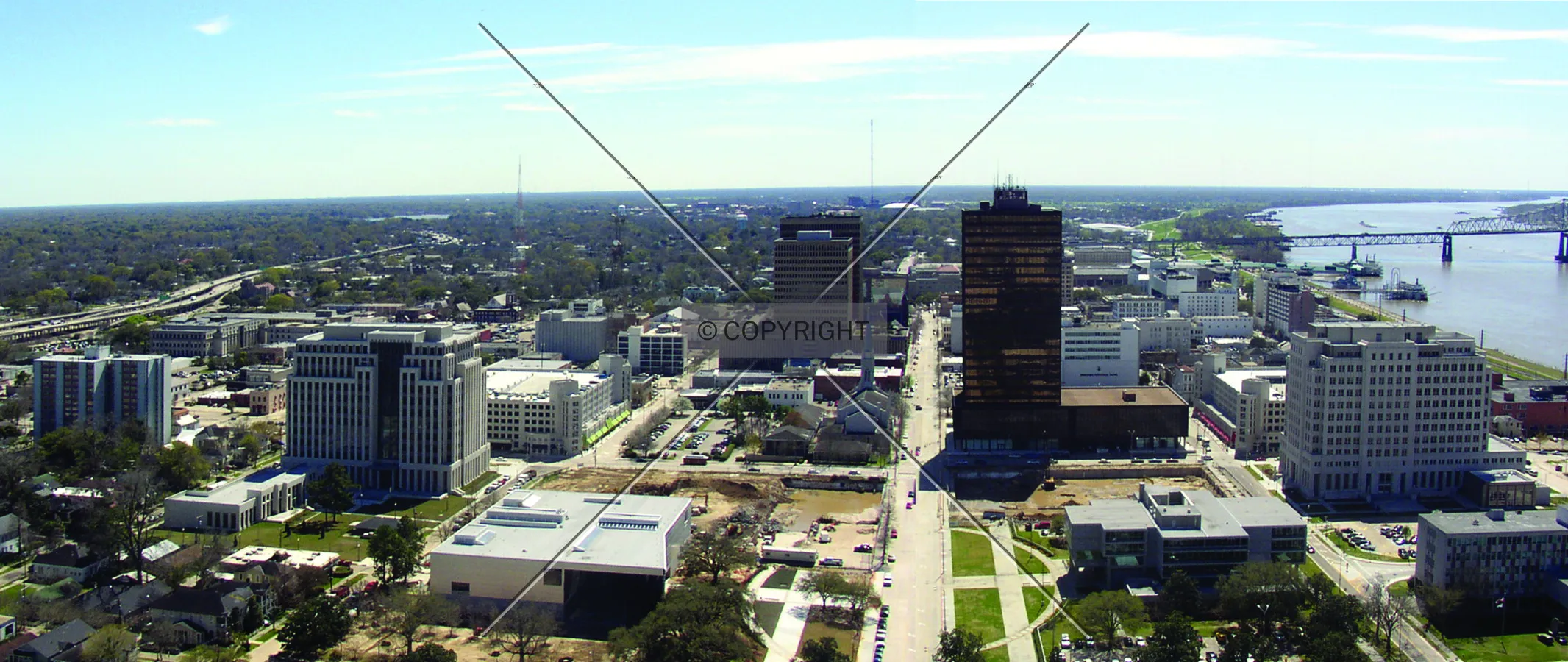Downtown from the State Capitol Observation Deck to the north