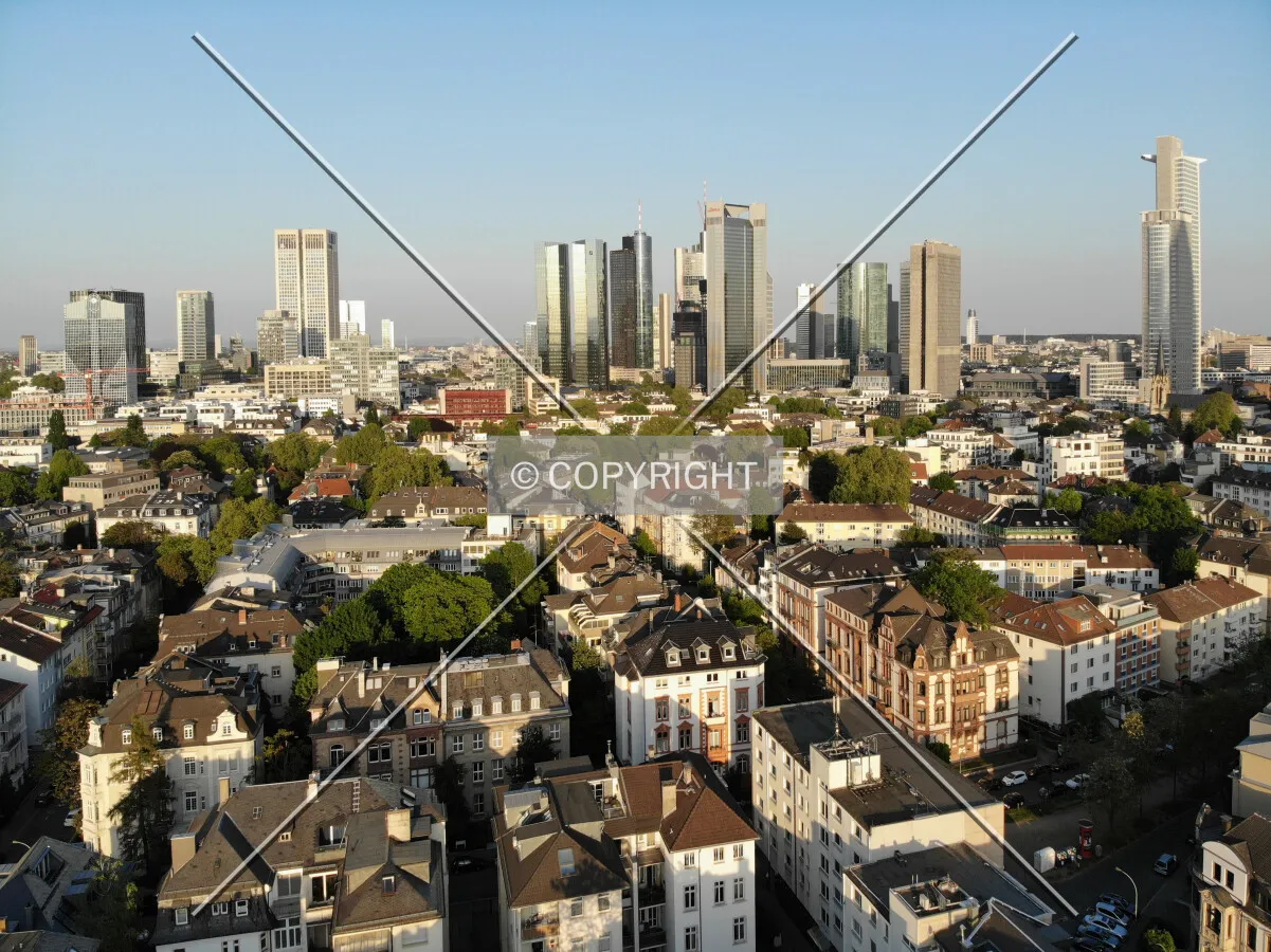 View over Frankfurt-Westend