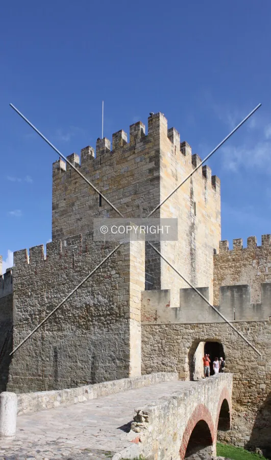 View of the main entrance of the central castle