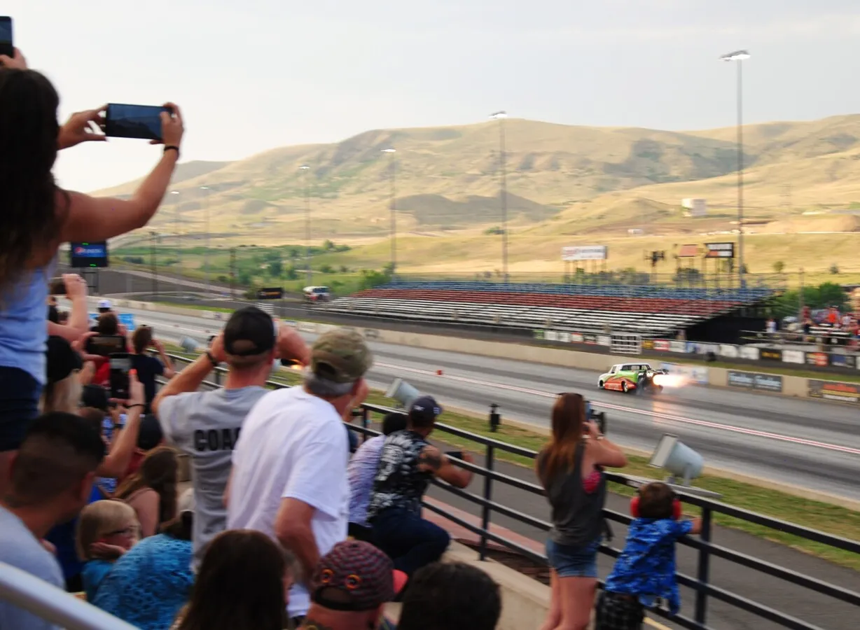 Jet dragster making a pass