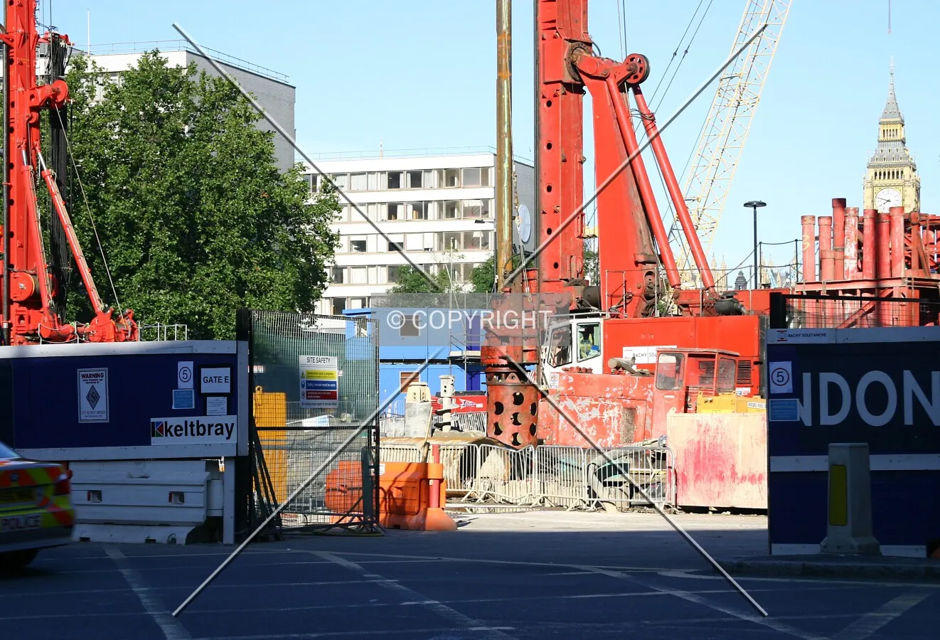 View west into the site