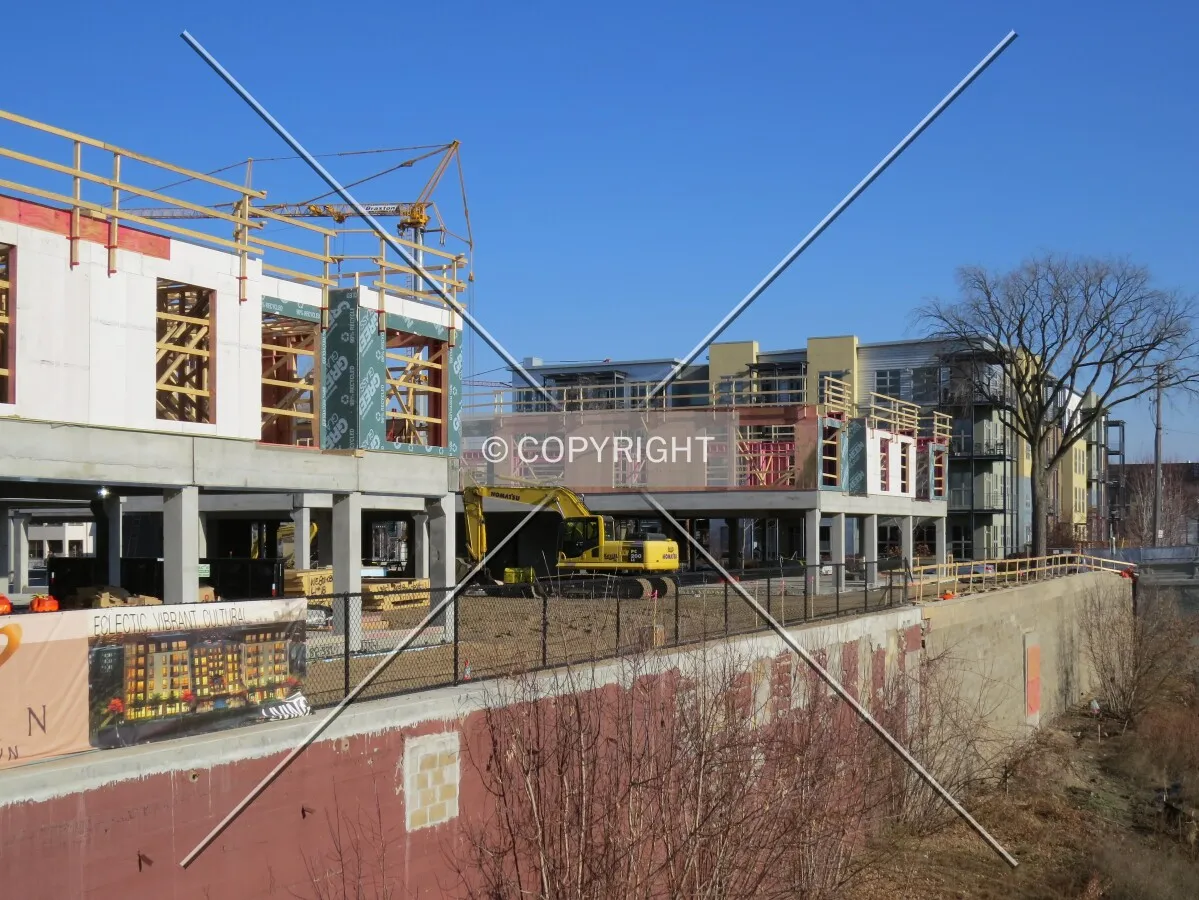 View to the east along the Midtown Greenway