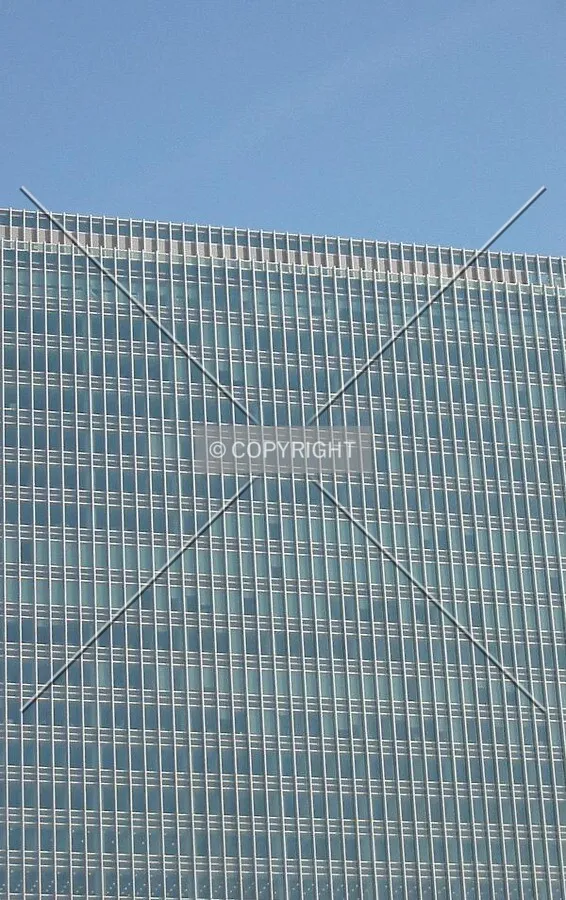 The sheer southern facade
