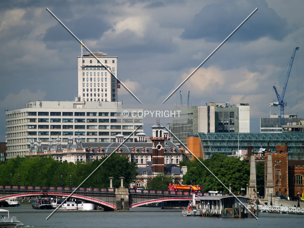 Looking toward east from Vauxhall Bridge