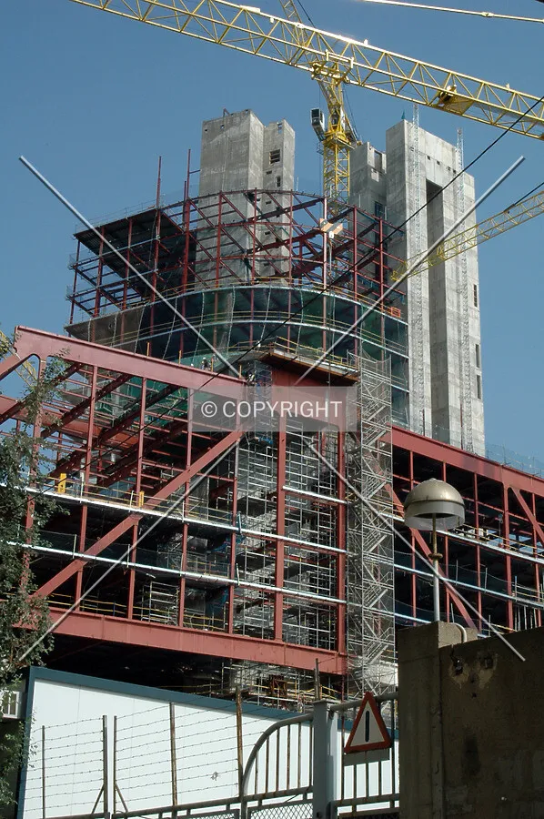 Projection and top of the main tower