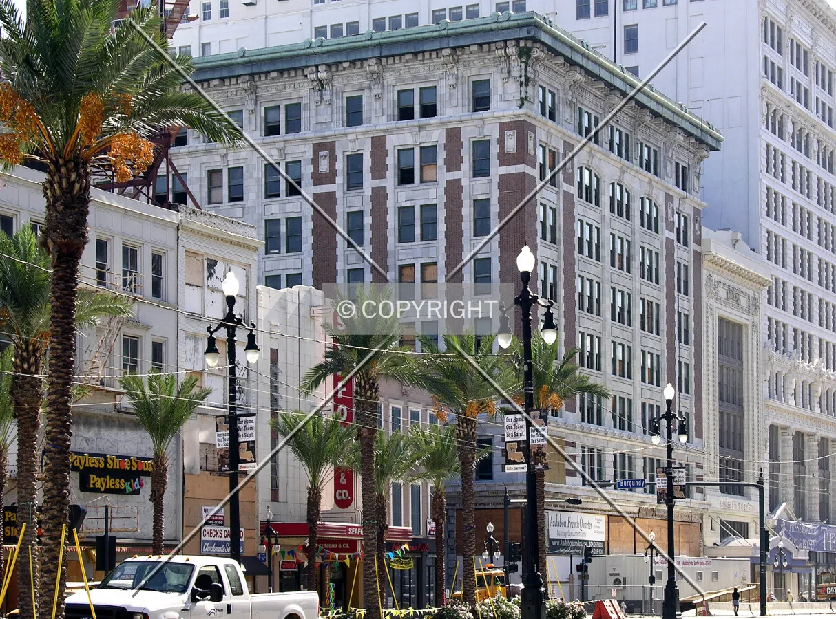 View from the northwest across Canal Street