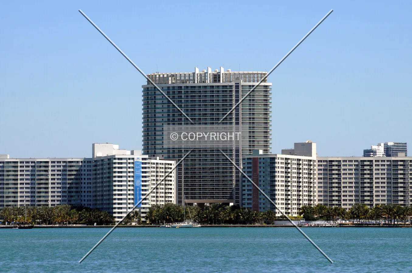 View from the west across Biscayne Bay