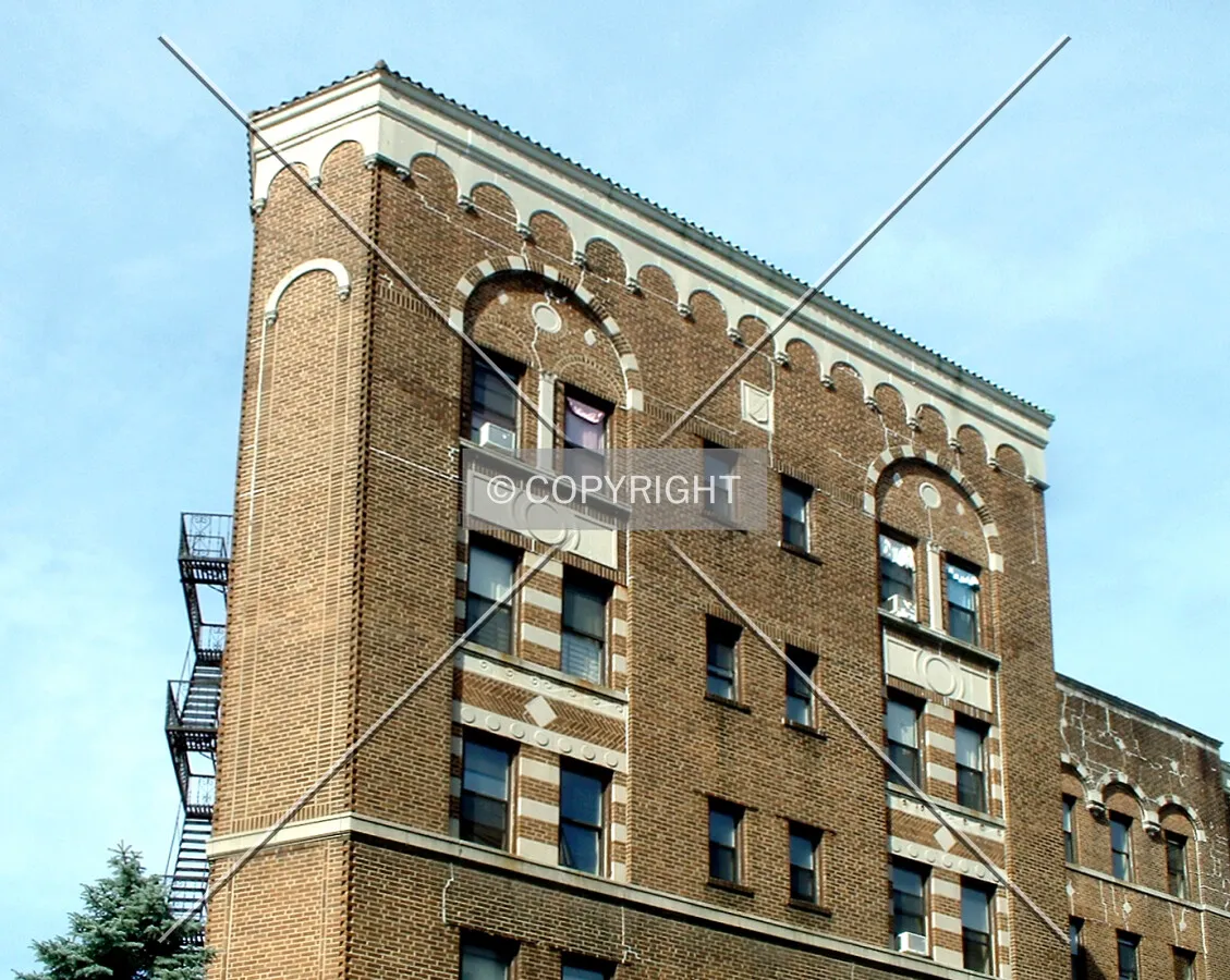 Cornice details from the east