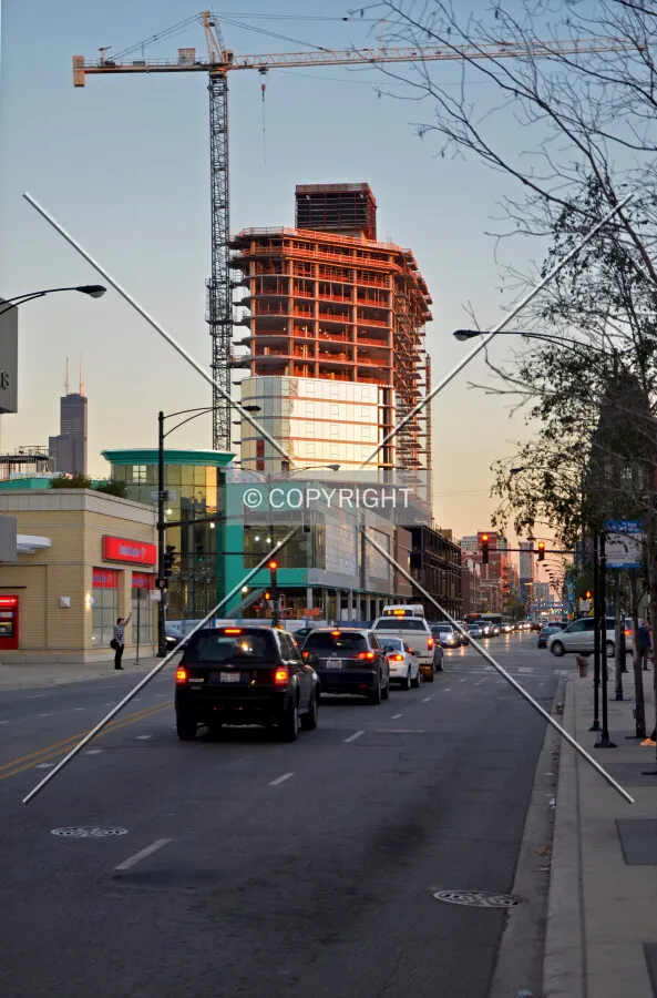 Viewed from the north at sunset; August 22, 2014.
