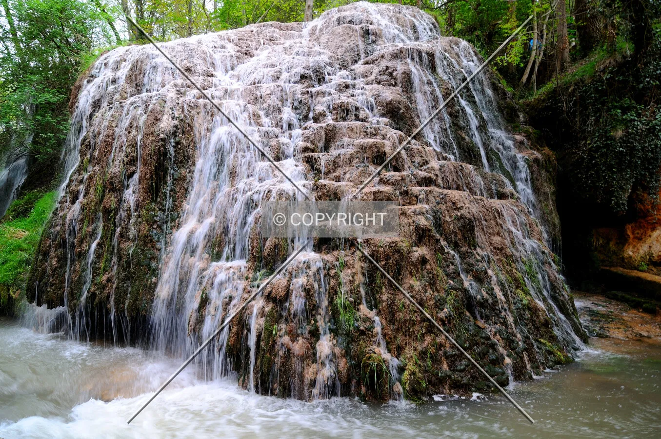 Waterfall in Monasterio de Piedra